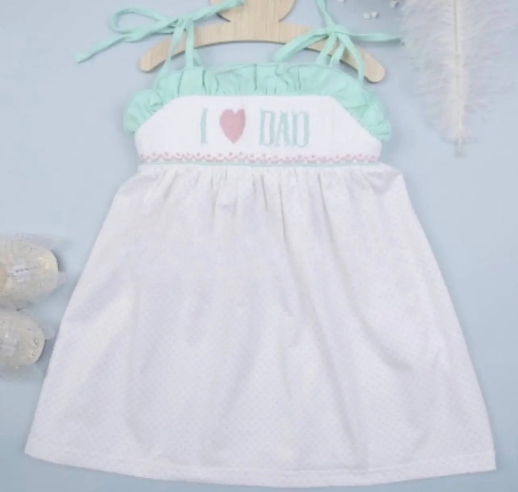 I Love Dad Smocked Girl Sundress - Image #1