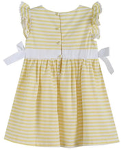 Load image into Gallery viewer, Yellow Striped Gingham Ruffle Dress - Image #2
