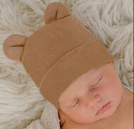 Tan Bear New Born Hat - Image #1