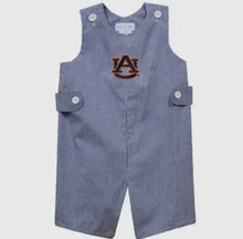 Load image into Gallery viewer, ETA 6/18-Auburn Tigers Embroidered Navy Gingham Boys Jon Jon - Image #1
