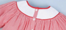 Load image into Gallery viewer, Christmas Deer Smocked Long Gingham Baby Bubble - Image #5
