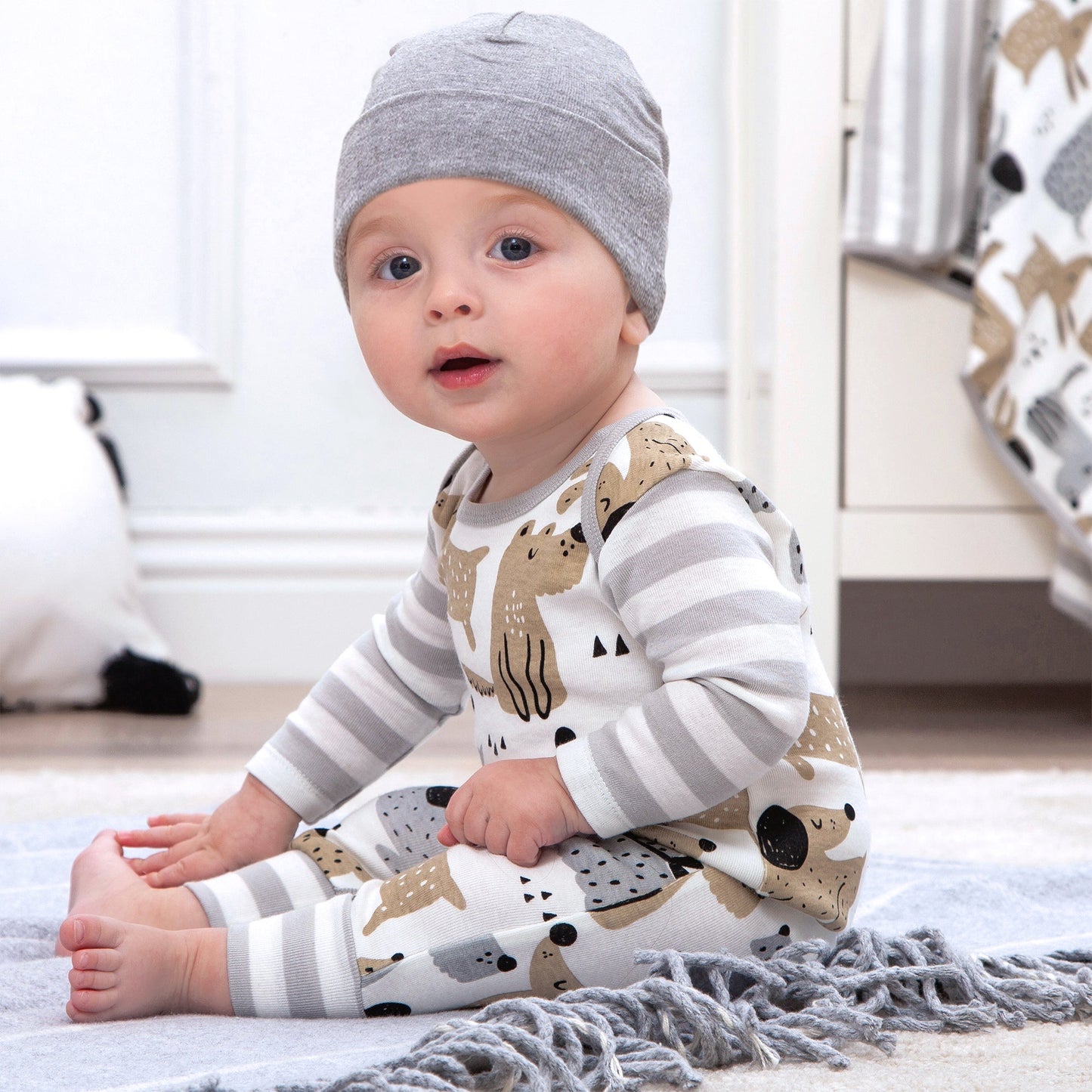 Baby Boy Puppy Dogs Cotton Romper - Abbies Place