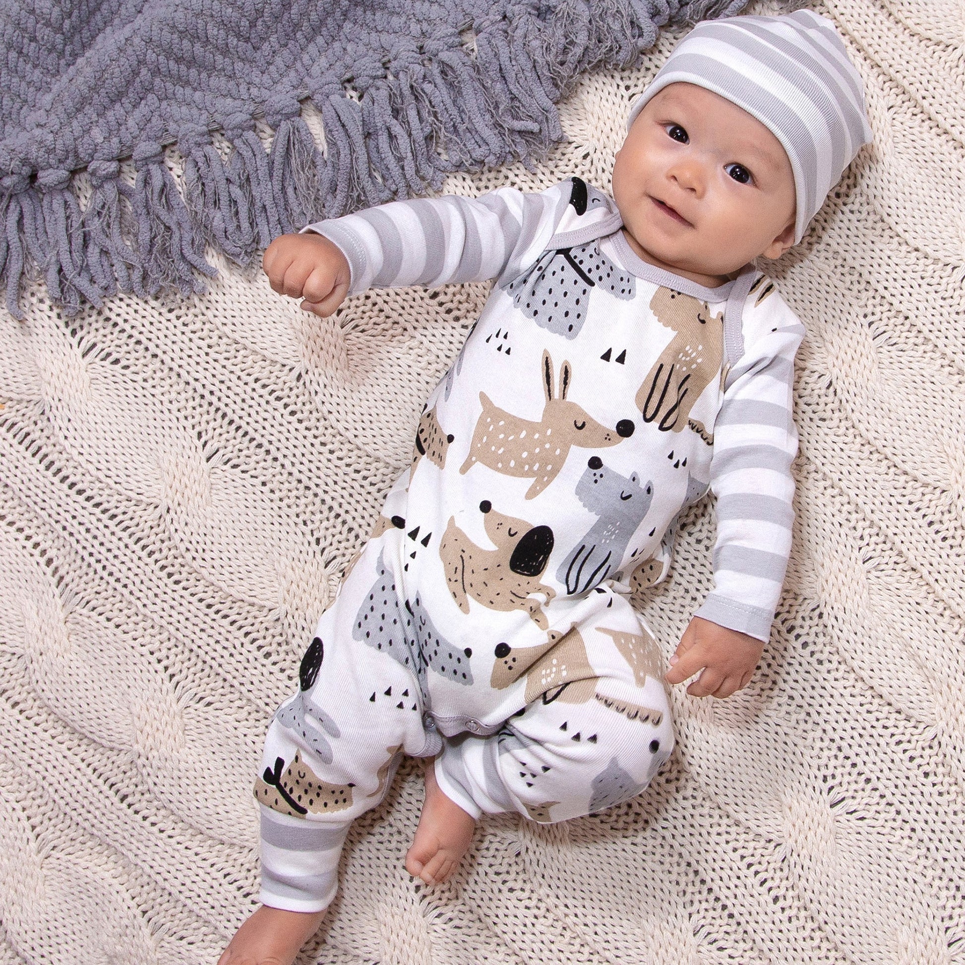 Baby Boy Puppy Dogs Cotton Romper - Abbies Place