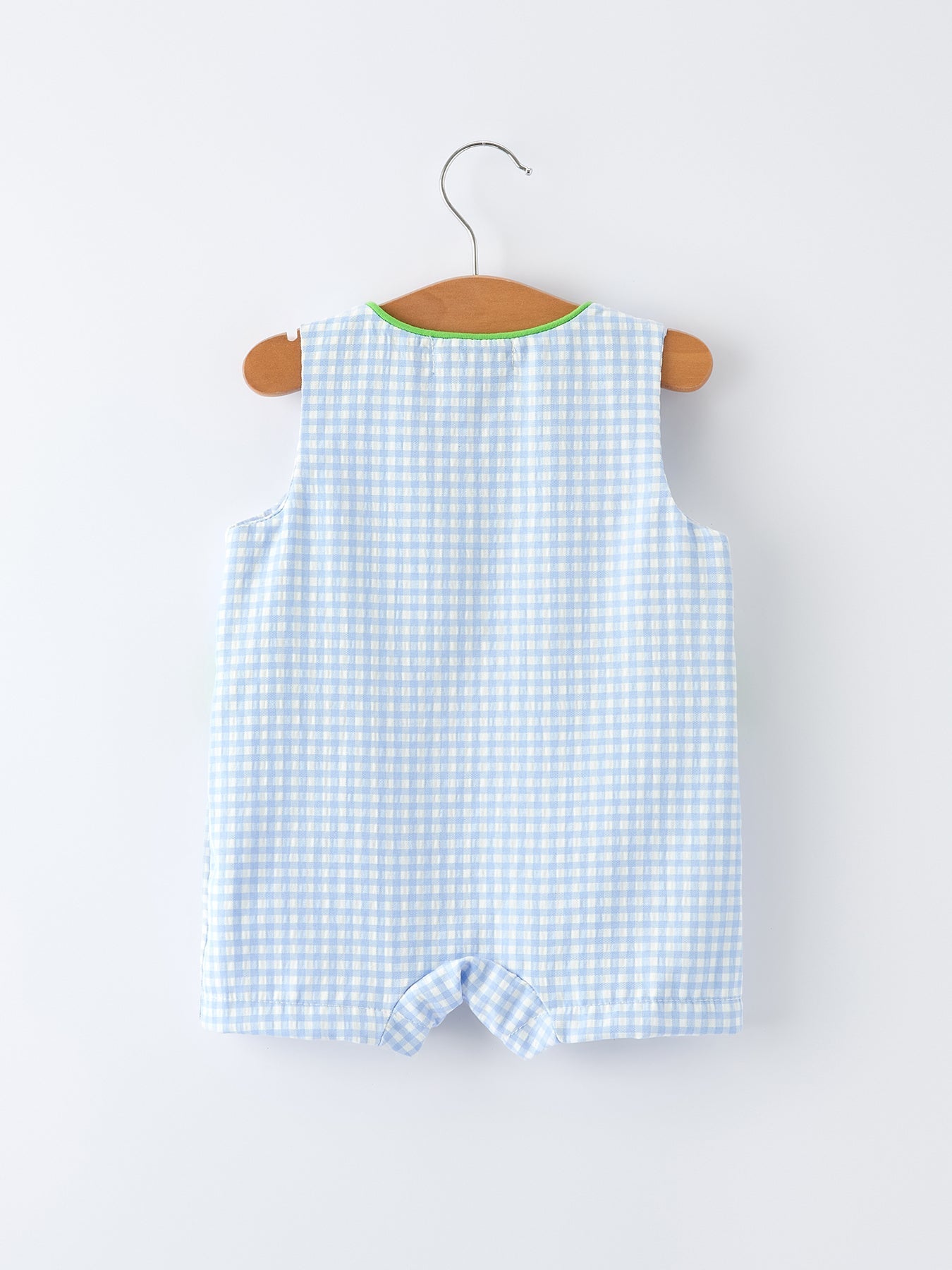 Baby Boys Summer Crocodile Embroidered Smocked Romper - Abbies Place