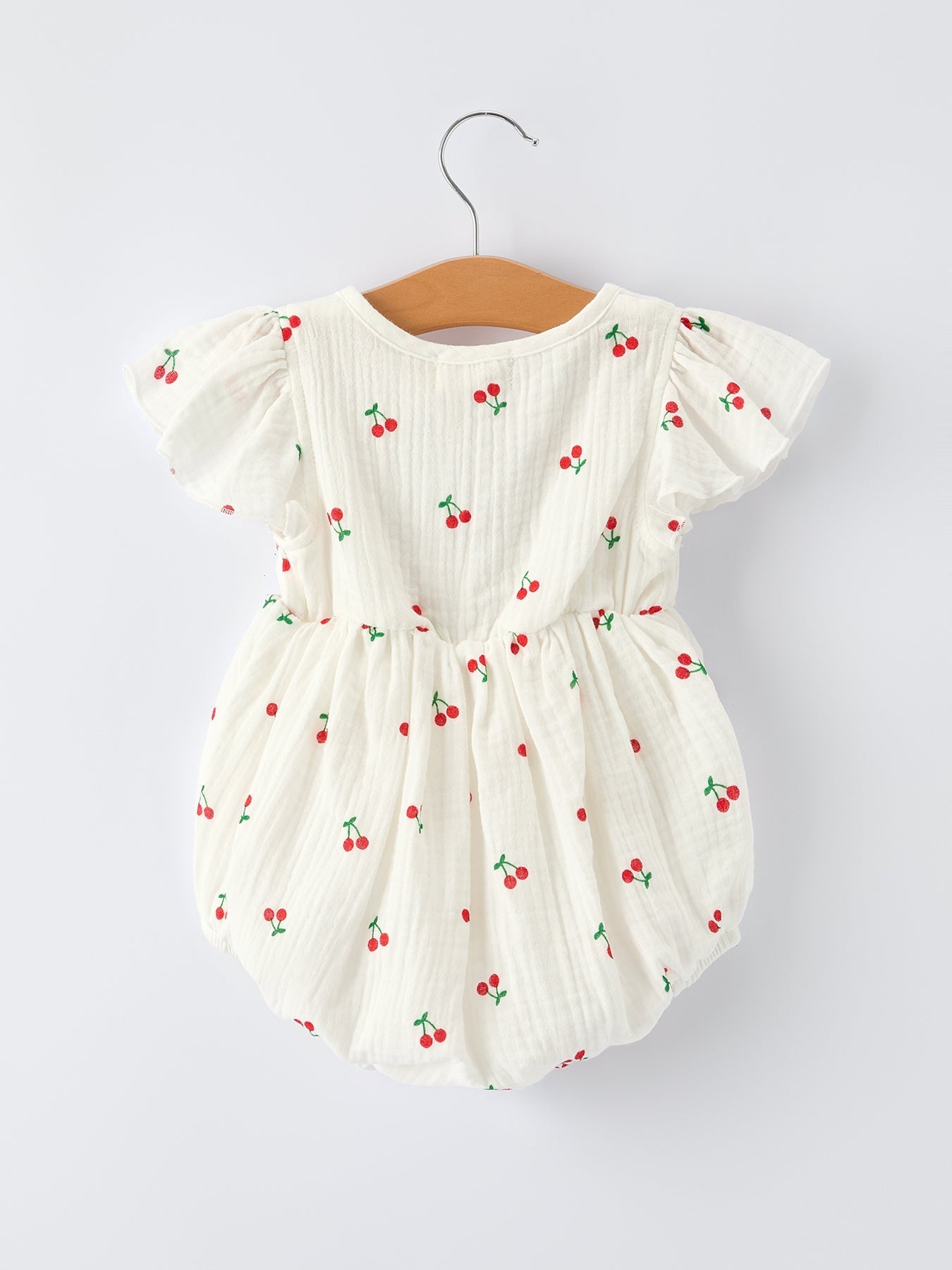 Baby Girls Spring Cherry Romper - Abbies Place