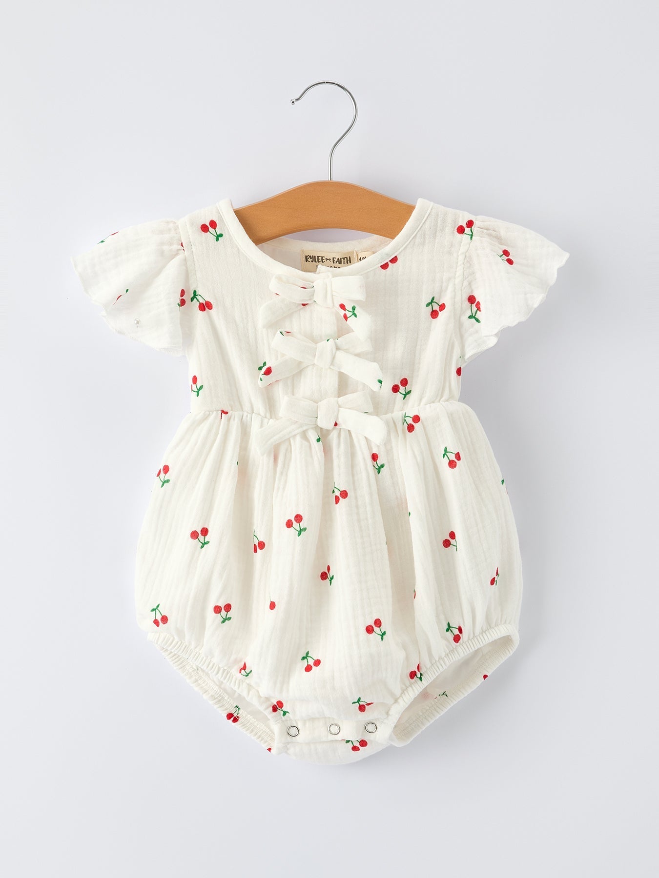 Baby Girls Spring Cherry Romper - Abbies Place