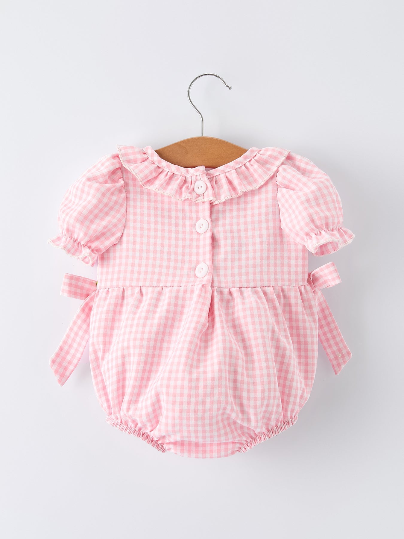 Baby Girls Summer Crocodile Embroidered Smocked Romper - Abbies Place