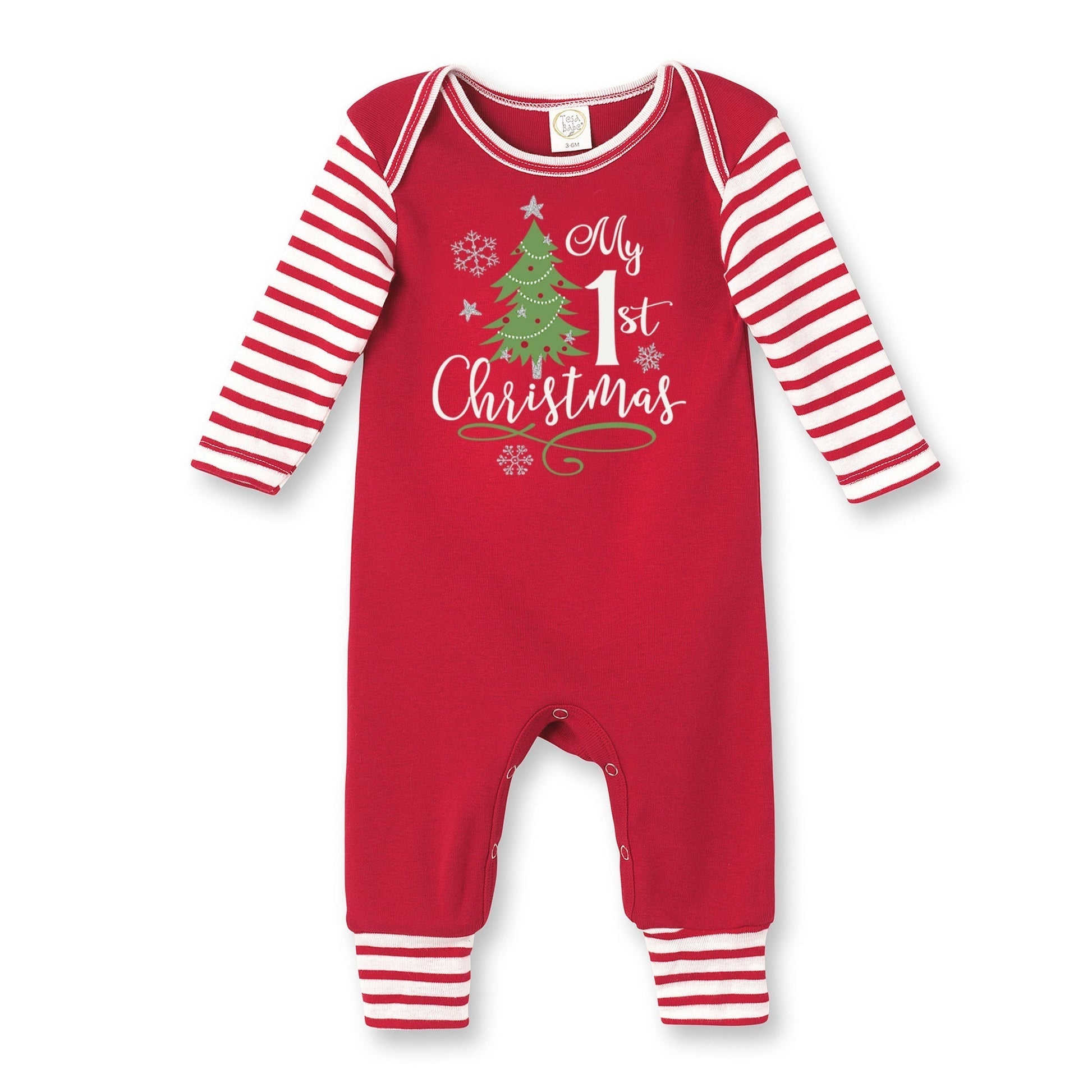 Baby's "My 1st Christmas" Cotton Romper - Abbies Place