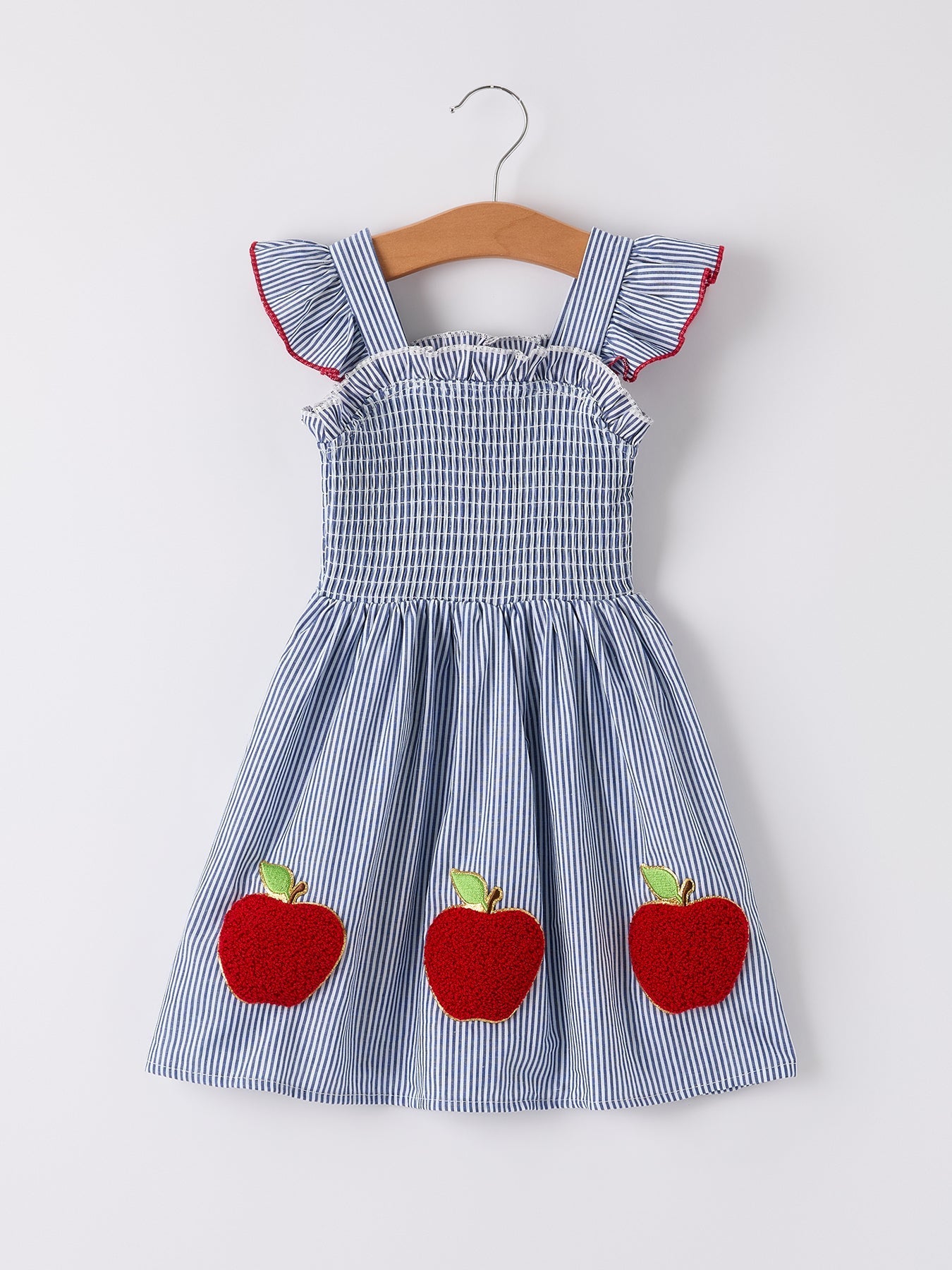 BACK TO SCHOOL Apple Applique Girls Dress - Abbies Place