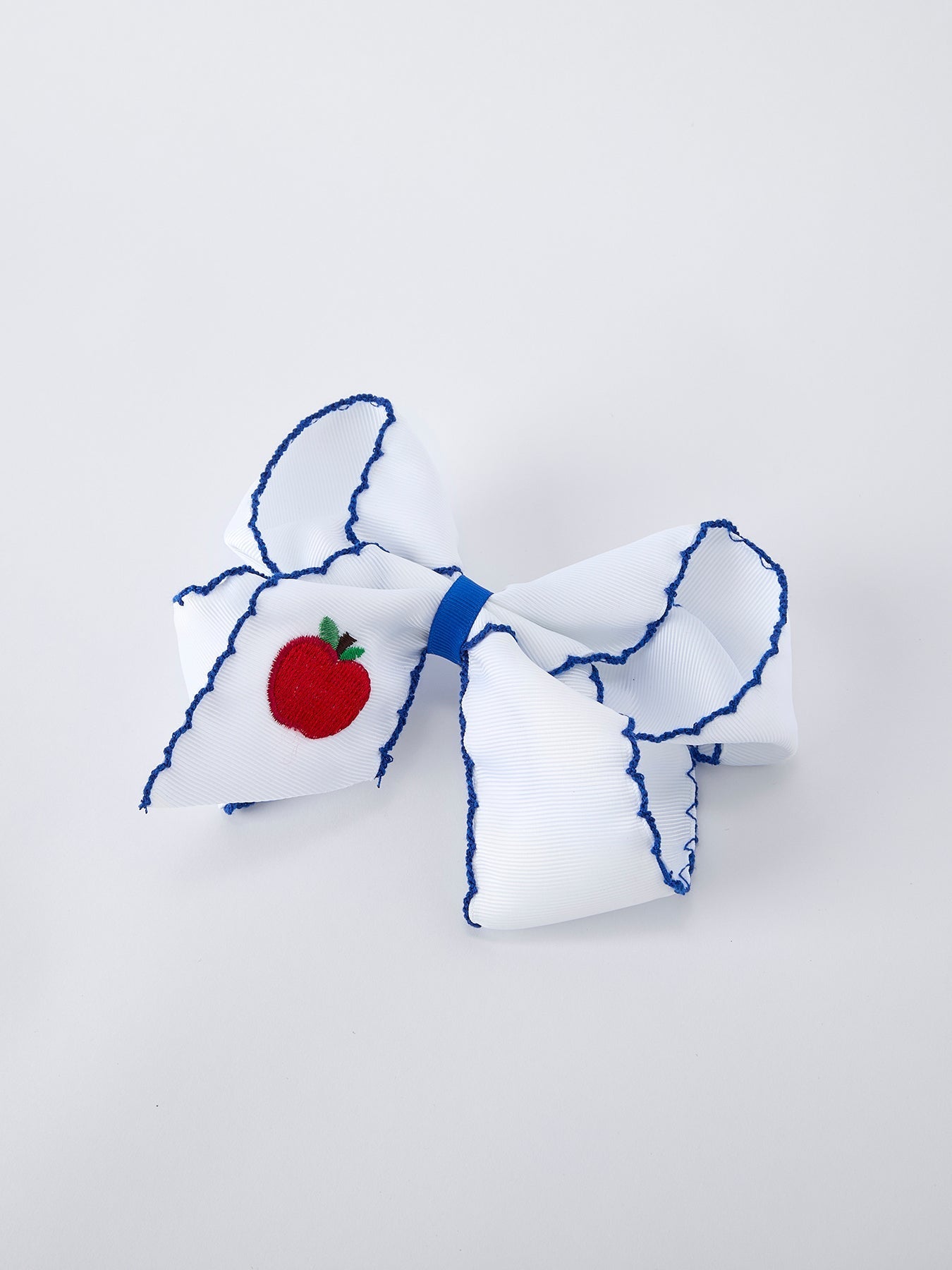 Back to School Apple Bow Hair Clip 6.25 Inch - Abbies Place