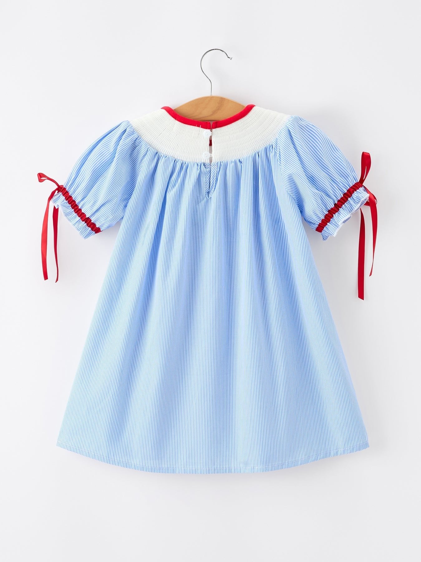 Back To School Apple Pencil Embroidery Dress - Abbies Place