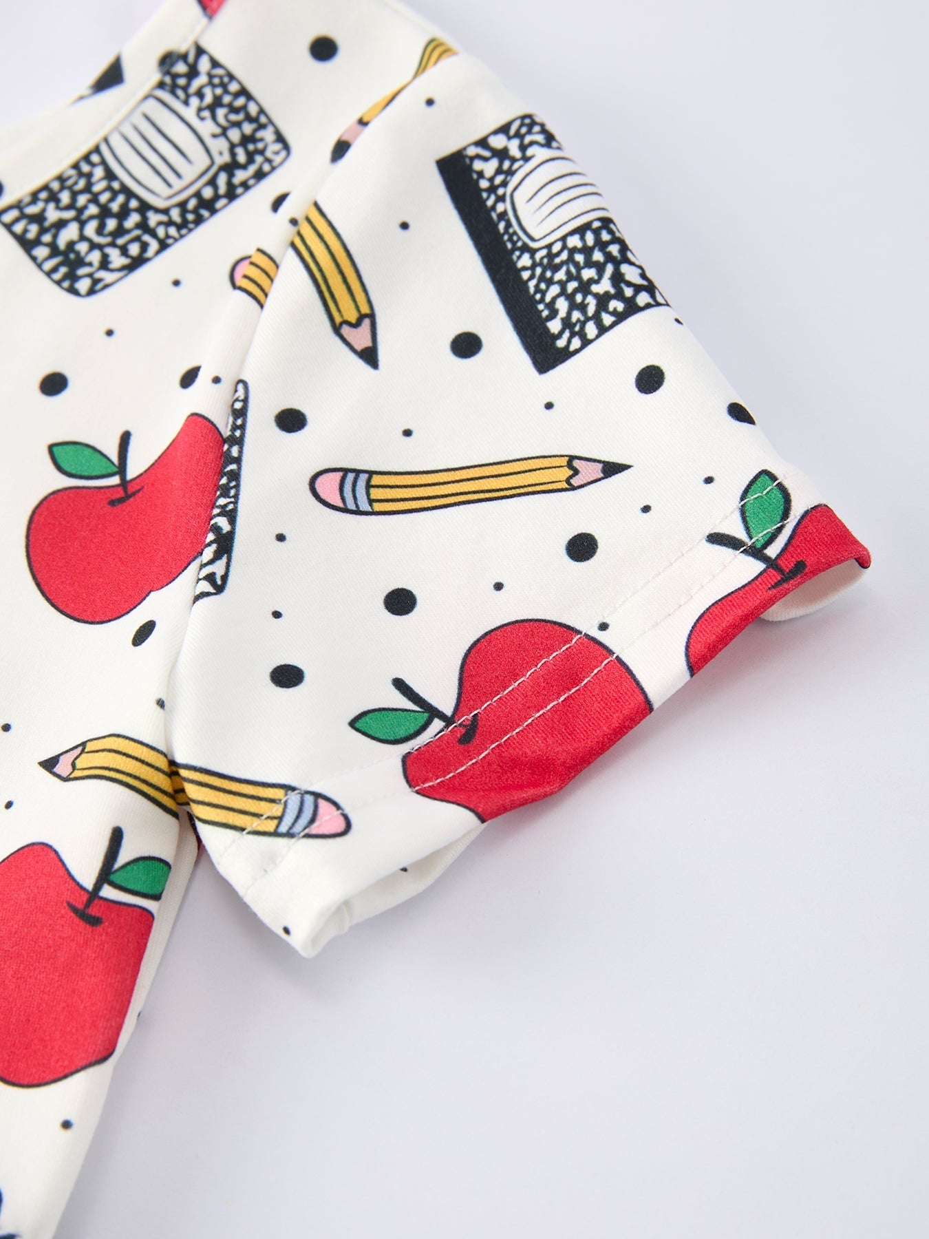 Back to School Apple Pencil Print Girls Dress - Abbies Place