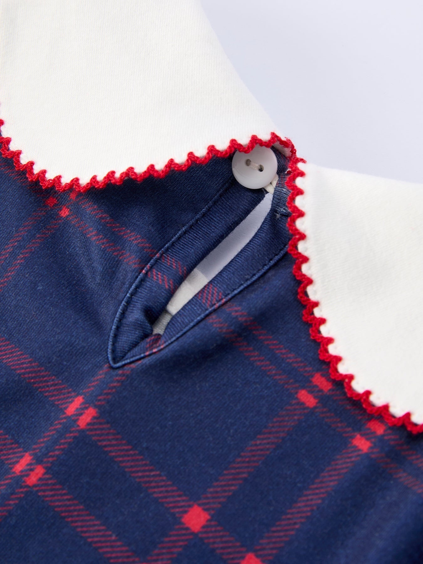 Back To School Apple Plaid Girls Dress Scallop Hem Bow - Abbies Place