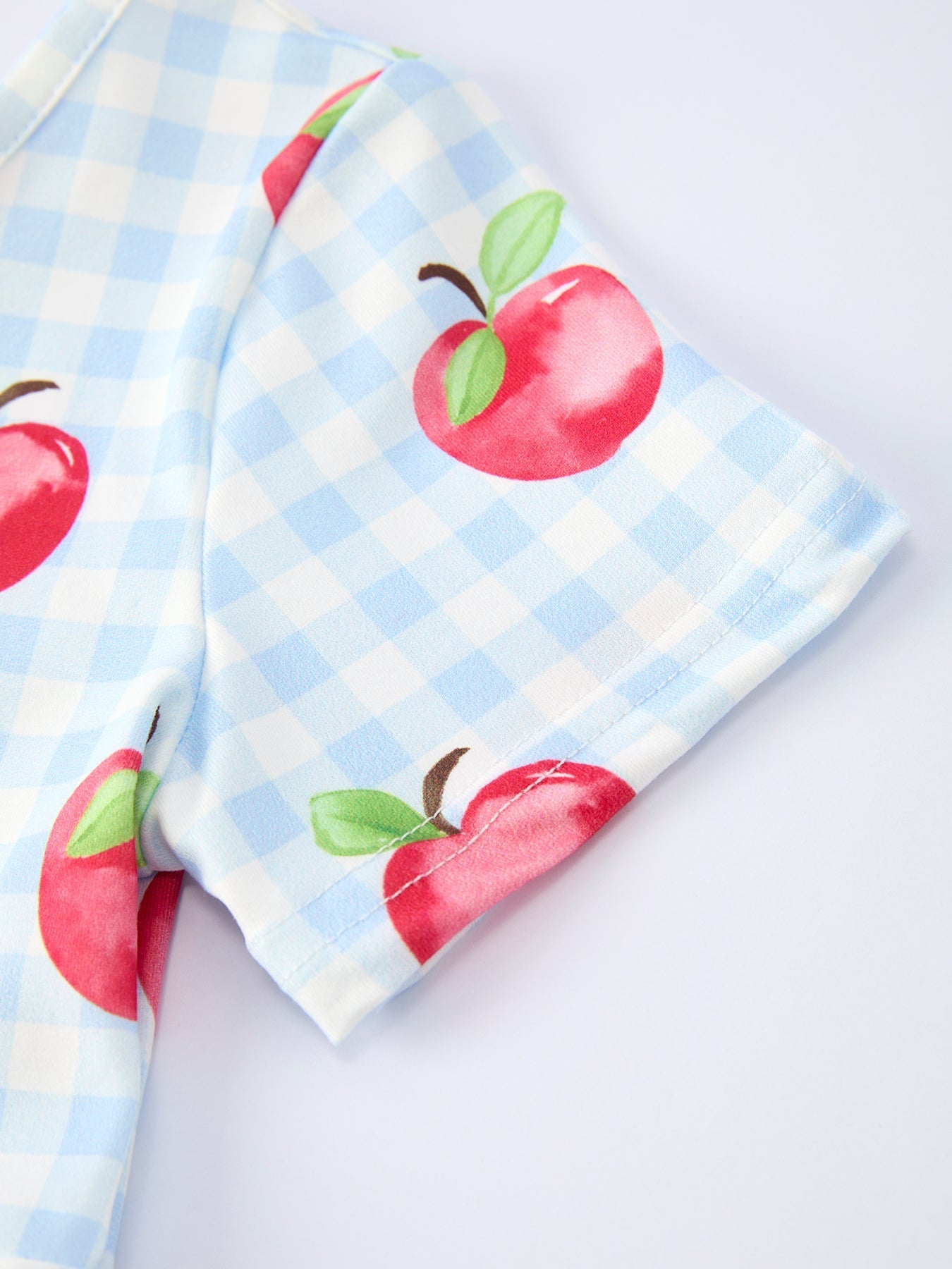 Back to School Apple Plaid Girls Dress Short Sleeve - Abbies Place