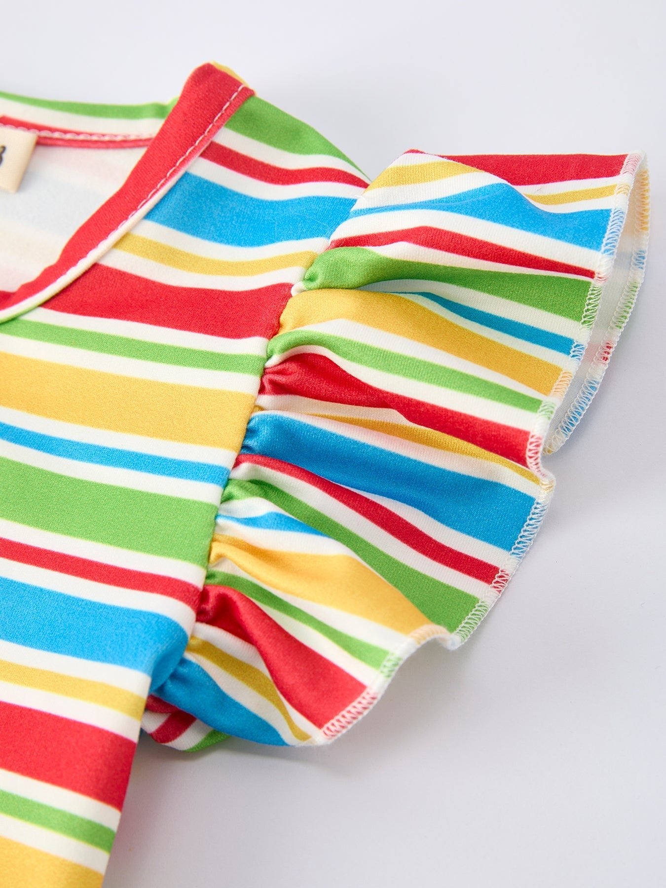 Back to School Apple Stripe Girls Ruffle Dress - Abbies Place