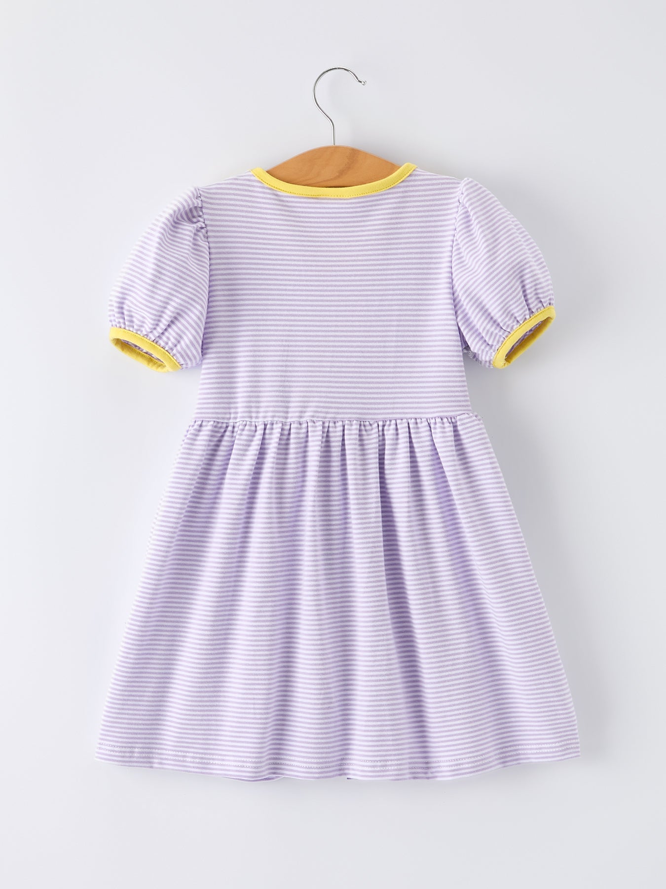 Back to School Bus Applique Ruffle Pocket Girls Dress - Abbies Place