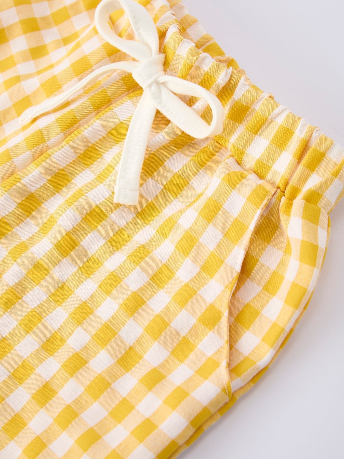 Back to School Crayon Smocked Boys Plaid Shorts Set - Abbies Place