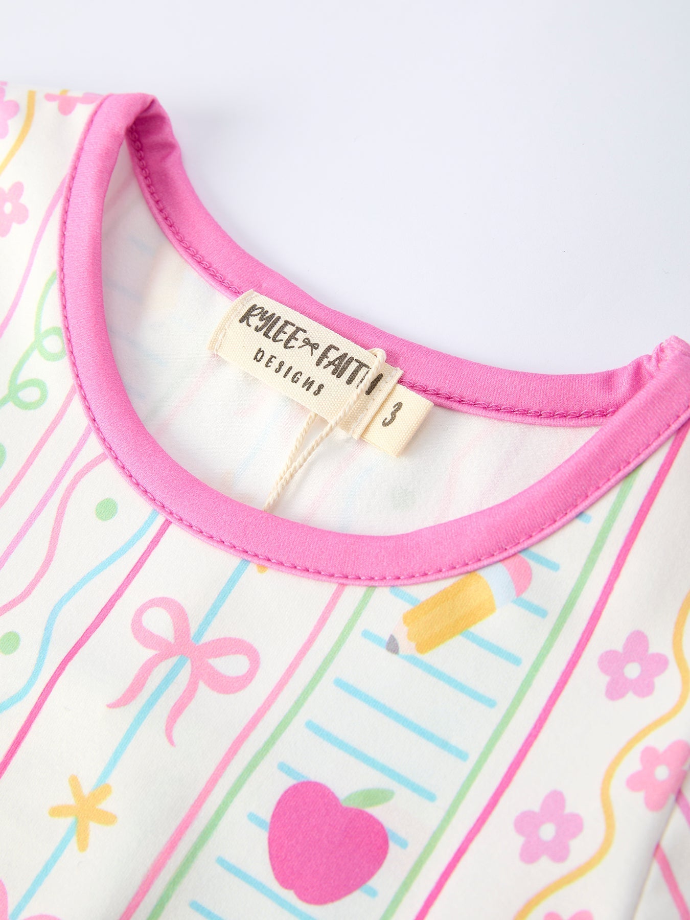 Back to School Girl Short Sleeve Dress Pocket Detail - Abbies Place