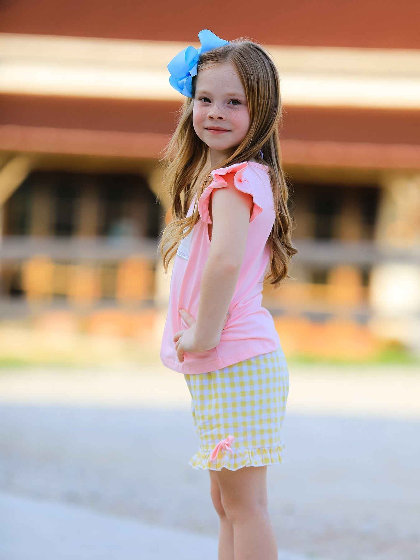 Back To School Girls "ABC" Embroidered Ruffle Set - Abbies Place