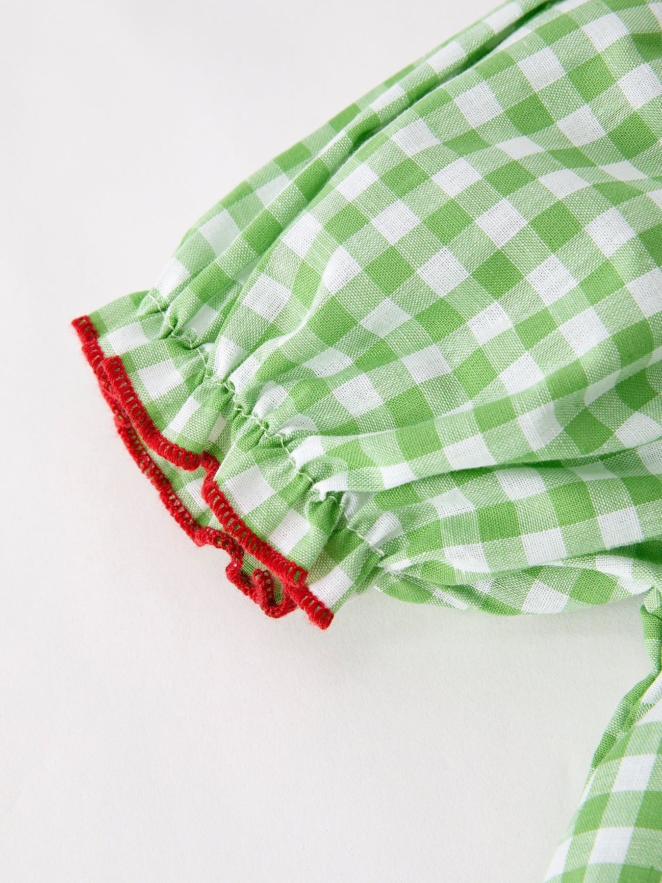 Back To School Girls Green Plaid Smocking Dress - Abbies Place
