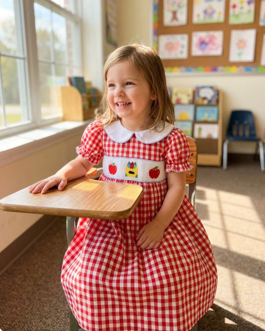 Back to School Hand Smocked Dress - Abbies Place