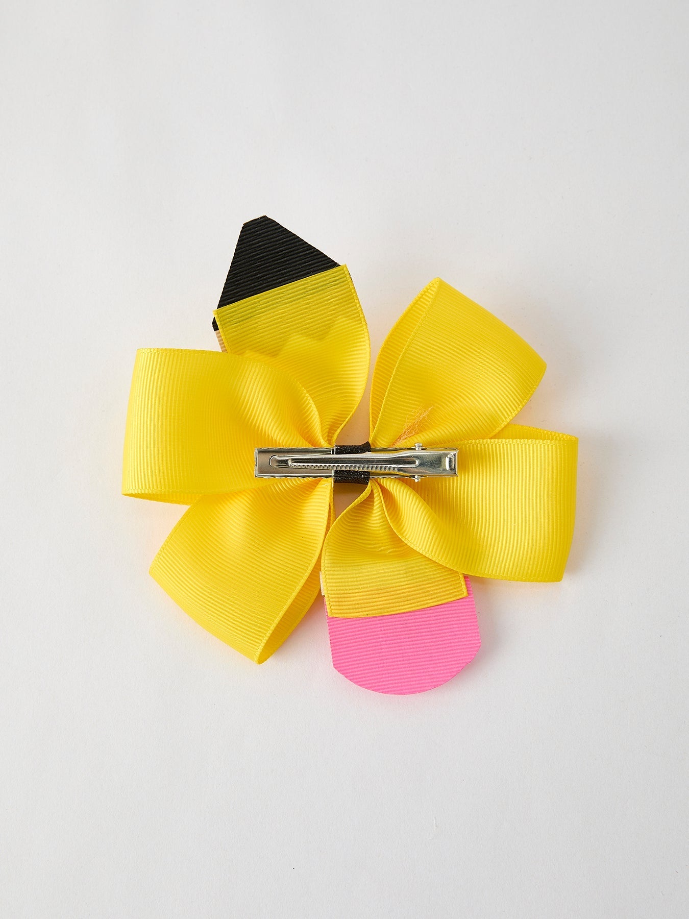 Back To School Pencil Bow 4.3 inch Hair Clip - Abbies Place