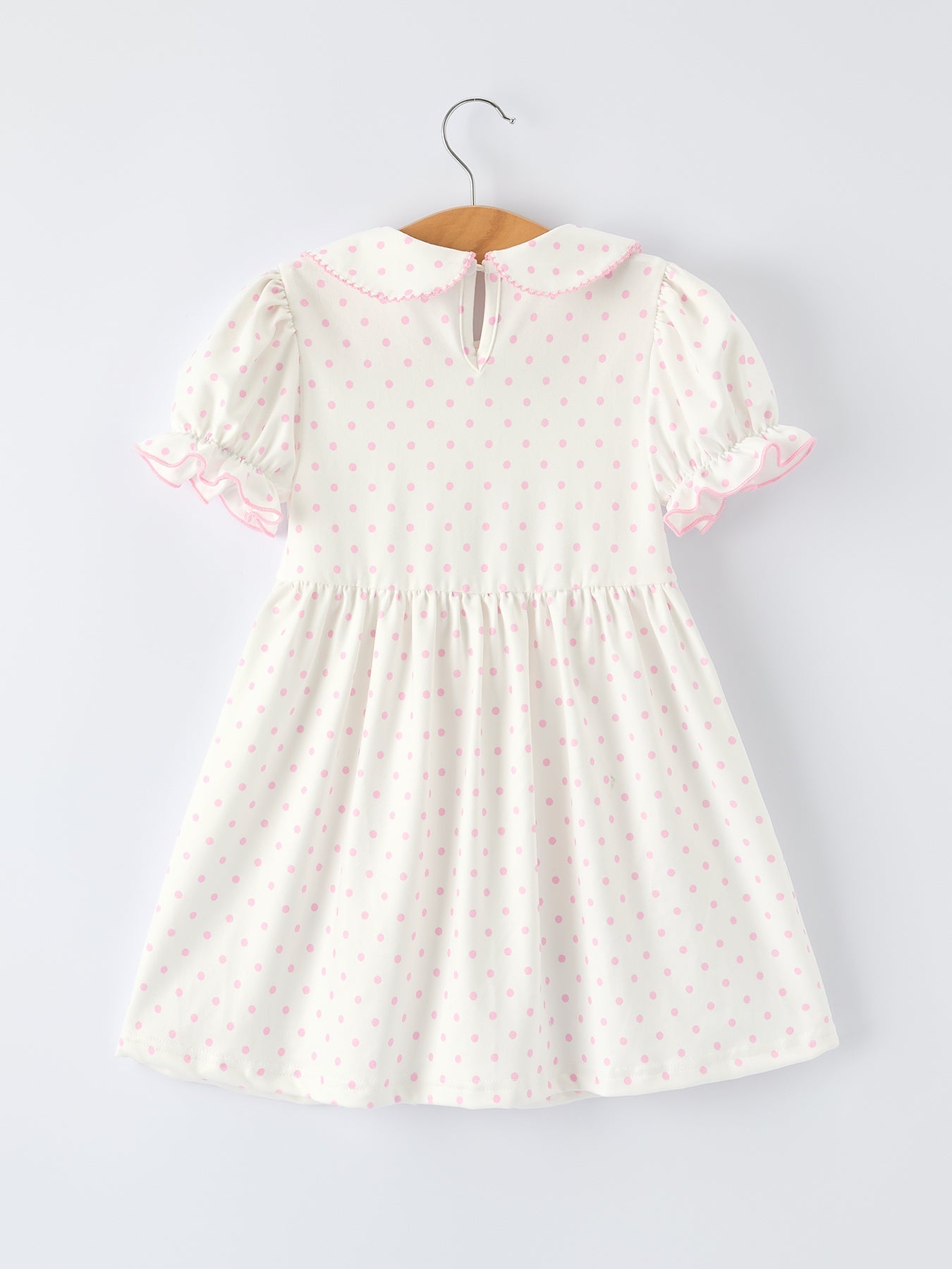 Back to School Polka Dot Girls Dress Pencil Bow Applique - Abbies Place