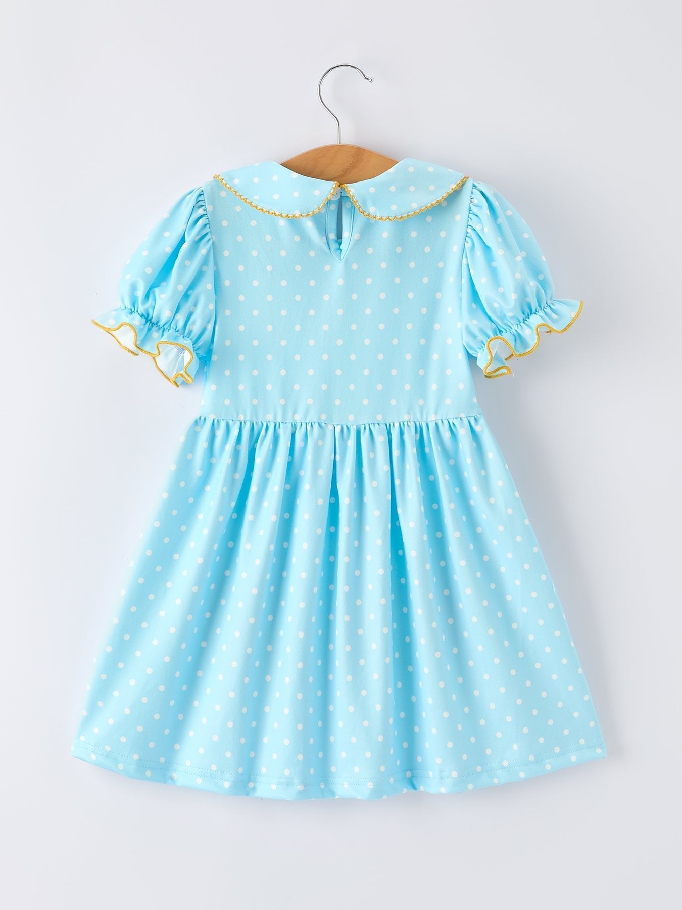 Back to School Polka Dot Girls Dress Pencil Bow Applique - Abbies Place