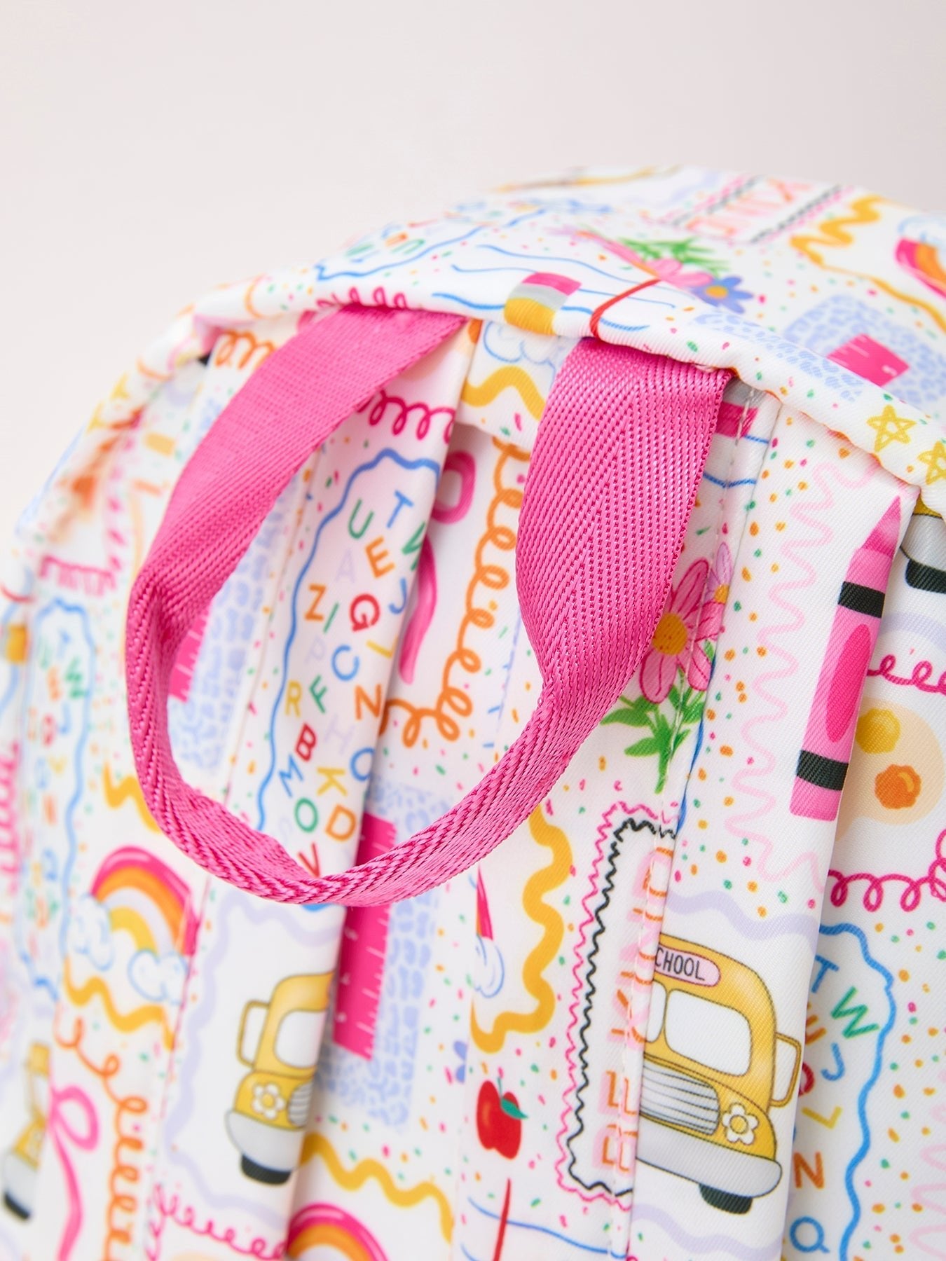 Back to School Print Girls Backpack Ruffle Bag - Abbies Place