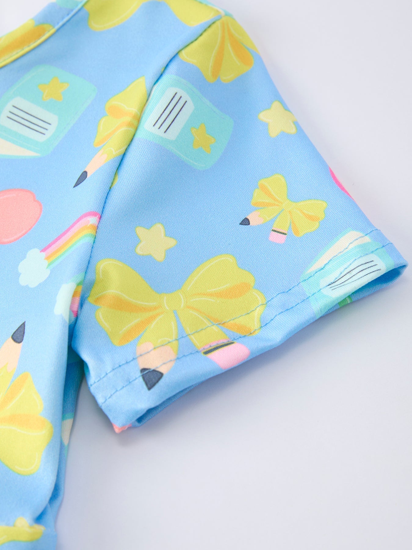 Back to School Rainbow Bow Girls Dress - Abbies Place