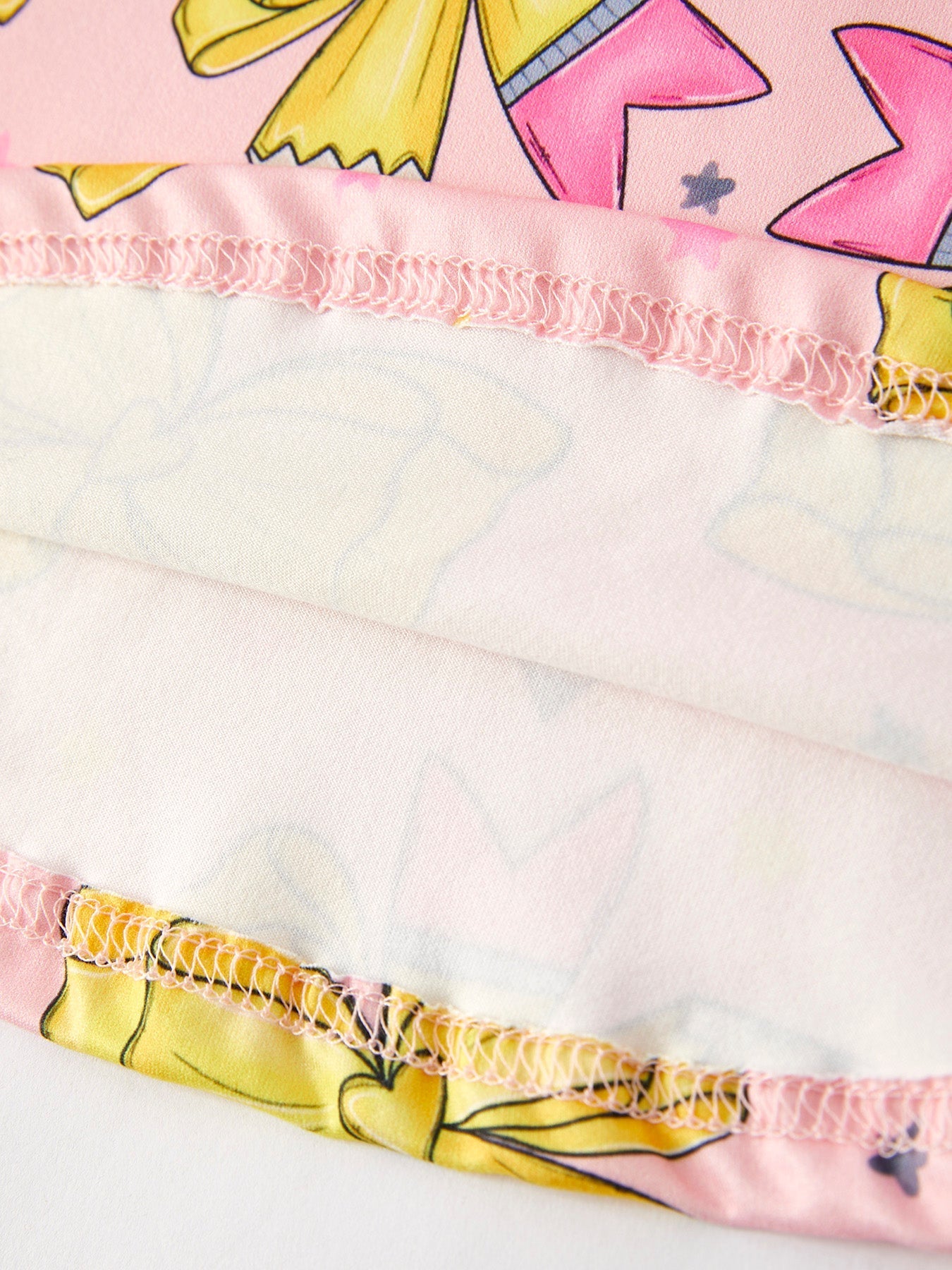 Back to School Yellow Bow Print Girls Dress - Abbies Place