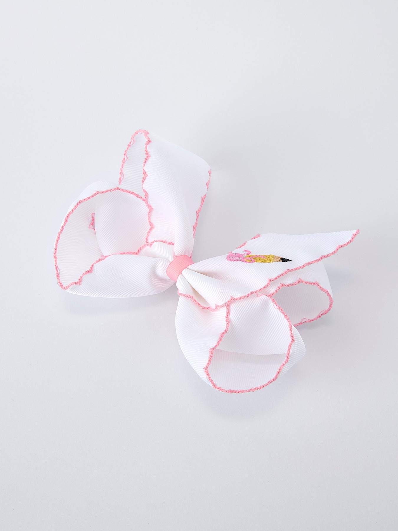 Back to School Yellow Pencil Bow Hair Clip 6.25 Inch - Abbies Place