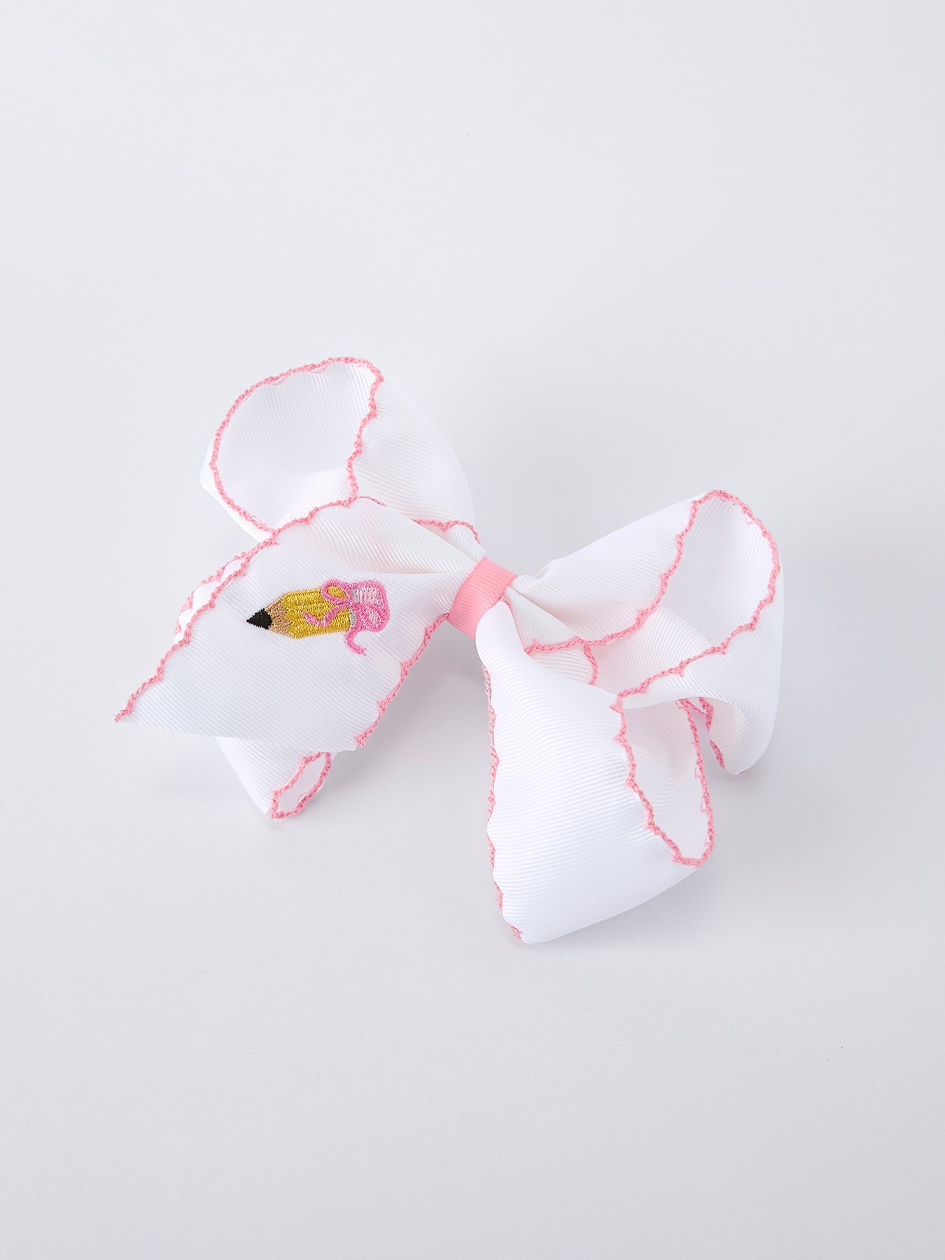 Back to School Yellow Pencil Bow Hair Clip 6.25 Inch - Abbies Place