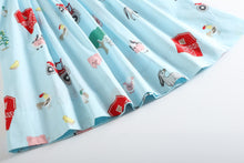 Load image into Gallery viewer, Barnyard Print Farm Animal Smocked Bishop Dress
