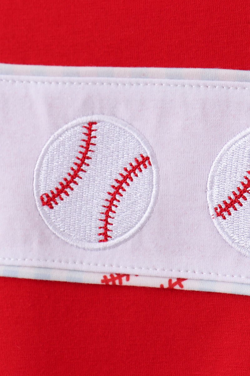 Baseball applique shorts set - Abbies Place