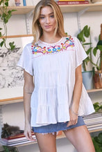 Load image into Gallery viewer, Solid Flared Short Sleeve Top - Image #2
