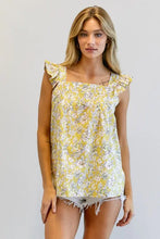 Load image into Gallery viewer, FLORAL PRINTED RUFFLE SLEEVELESS TOP - Image #6
