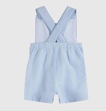 Load image into Gallery viewer, Blue Seersucker Easter Bunny Shortalls - Image #2
