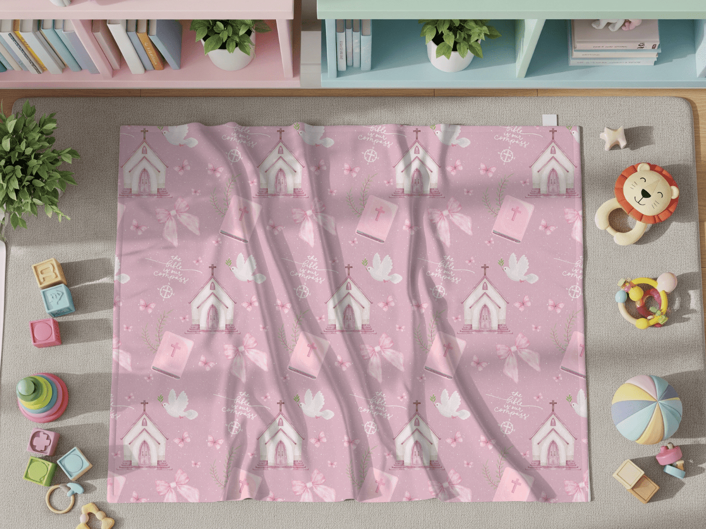 Bible Is Our Compass Swaddle Blanket - Abbies Place