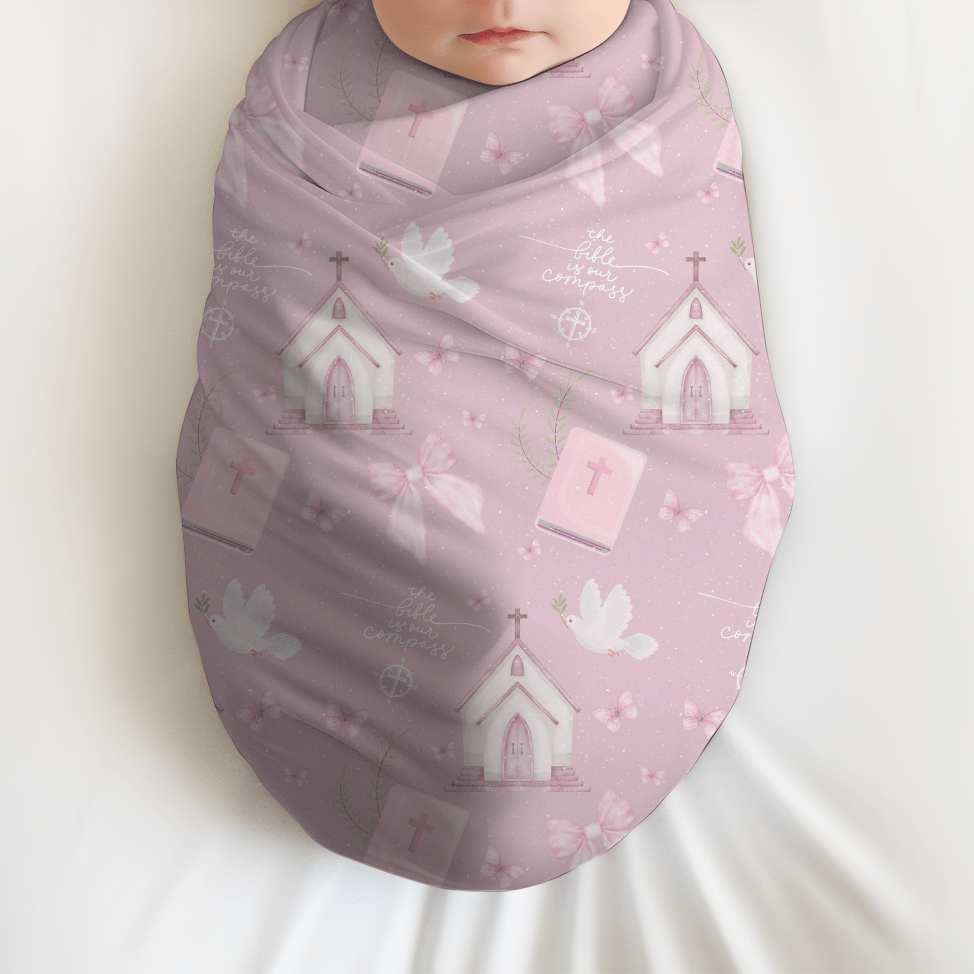Bible Is Our Compass Swaddle Blanket - Abbies Place