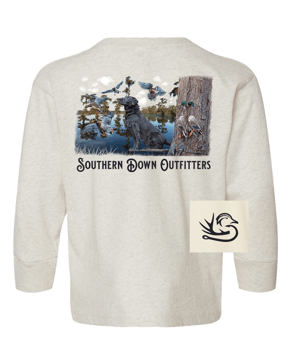 Black Lab Swamp Long Sleeve Toddler Tee - Abbies Place