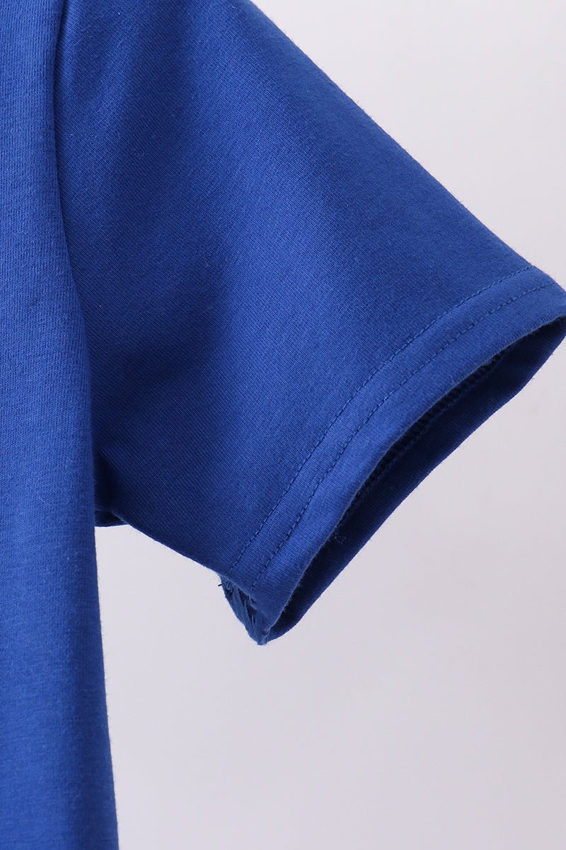 Blue 250 Years flag family top - Abbies Place