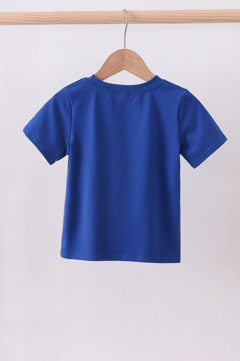 Blue 250 Years flag family top - Abbies Place