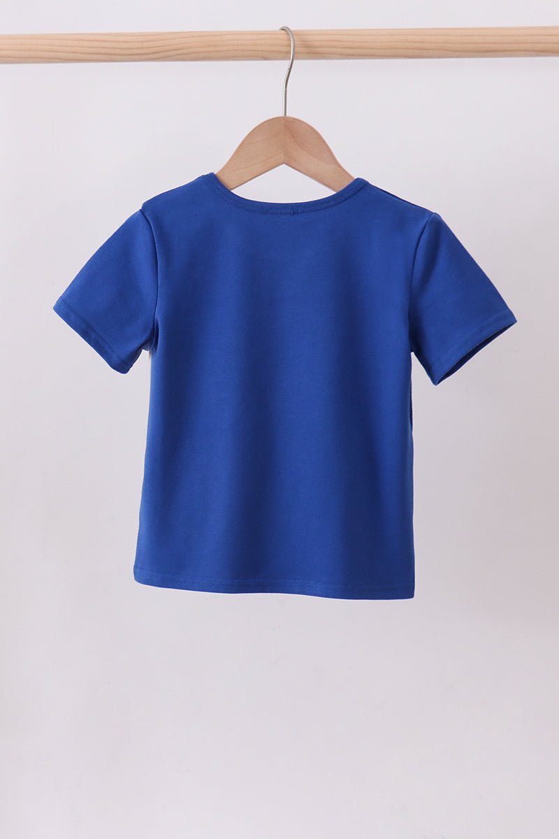 Blue 250 Years flag family top - Abbies Place