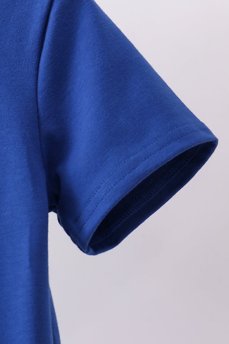 Blue 250 Years flag family top - Abbies Place