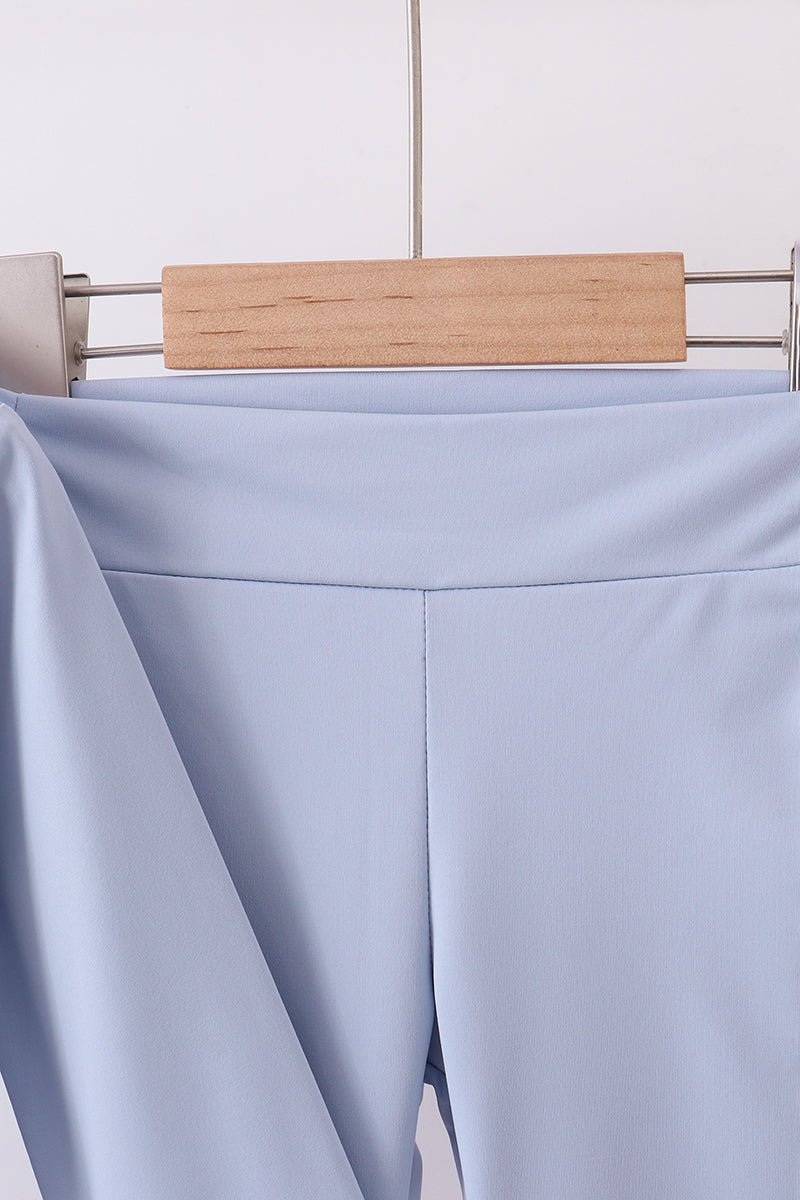 Blue active flare pants set - Abbies Place