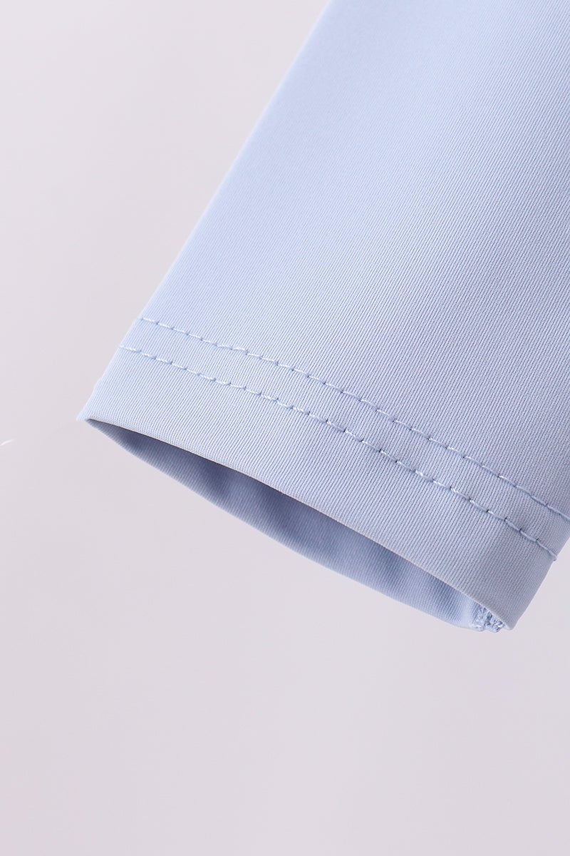 Blue active flare pants set - Abbies Place