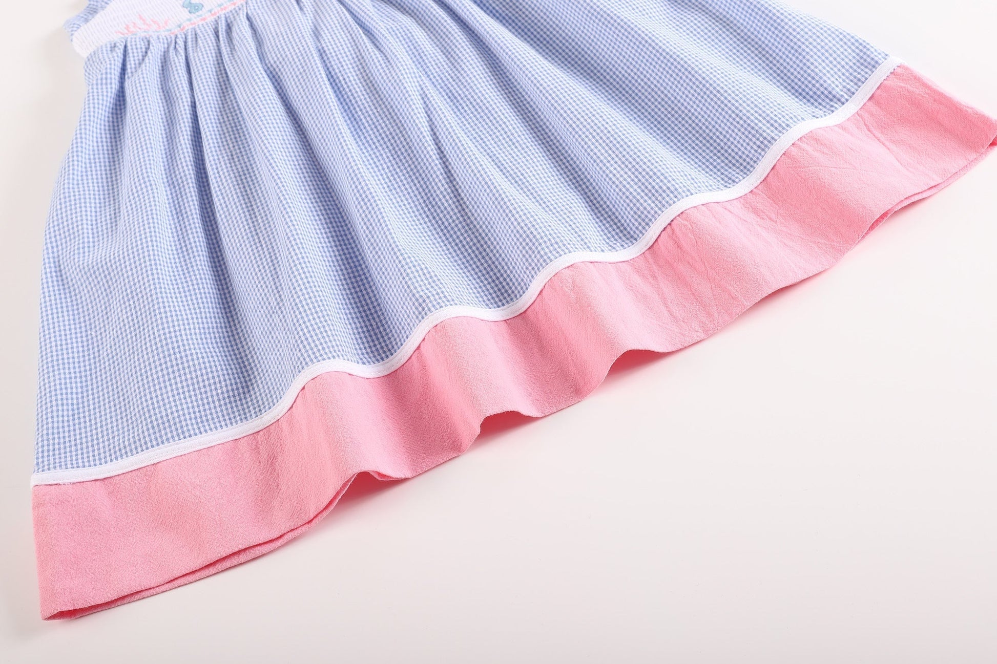Blue and Pink Ocean Smocked Sundress - Abbies Place