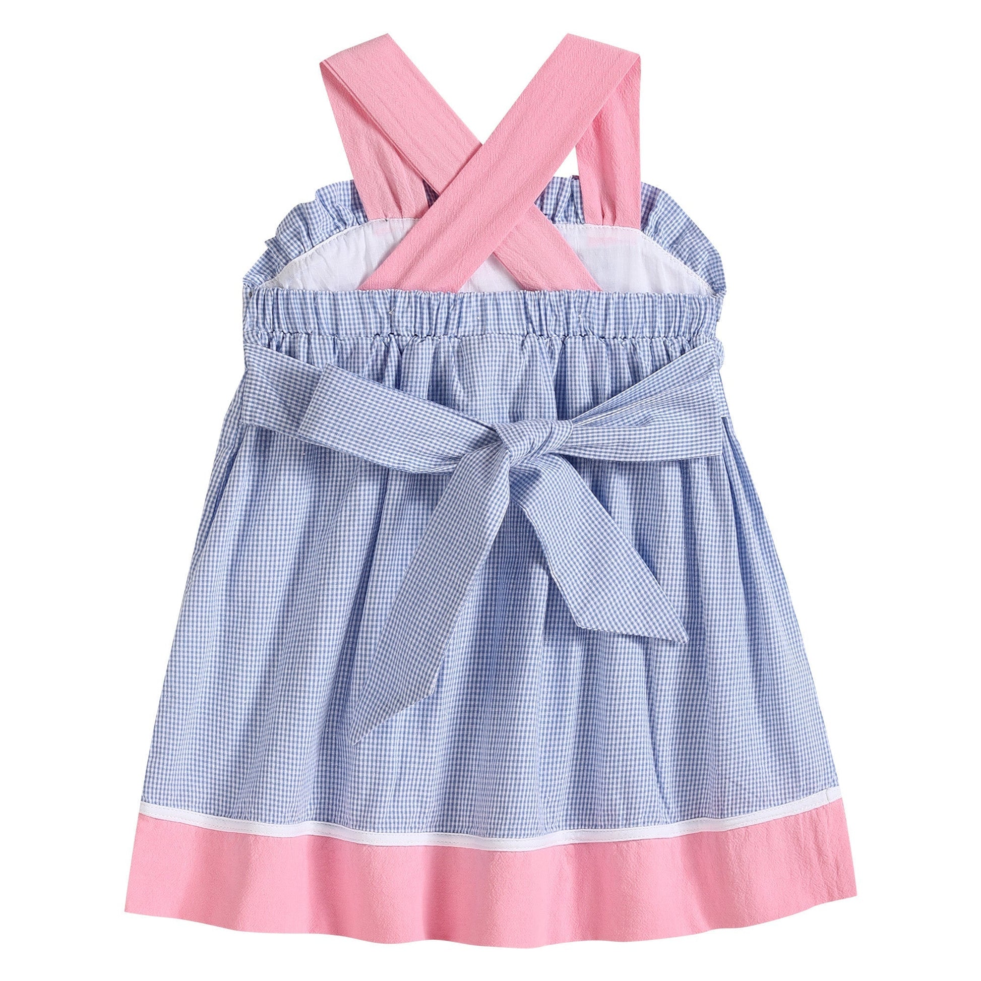 Blue and Pink Ocean Smocked Sundress - Abbies Place