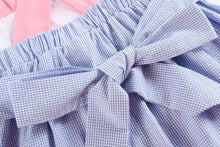 Load image into Gallery viewer, Blue and Pink Ocean Smocked Sundress
